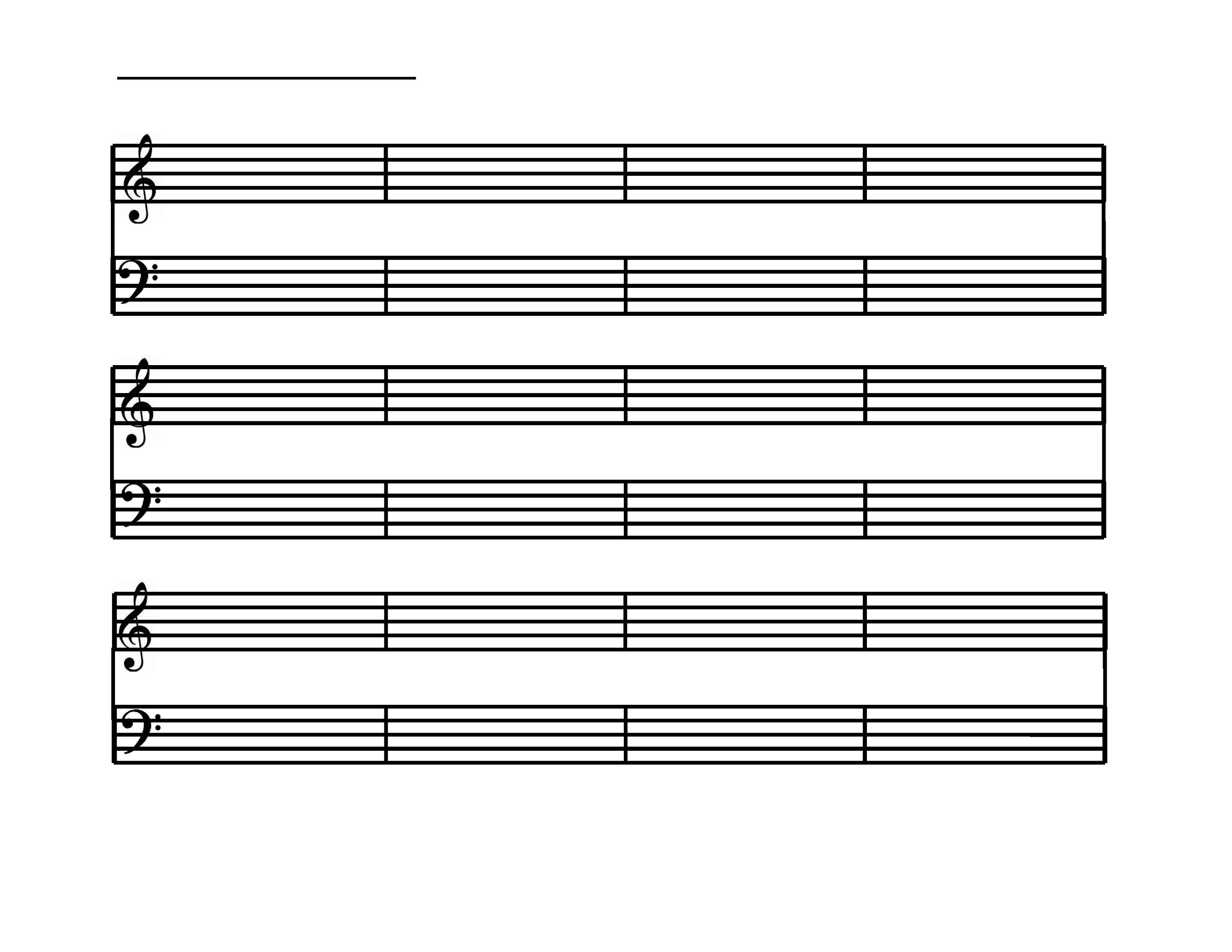 Printable Blank Music Sheets For Piano