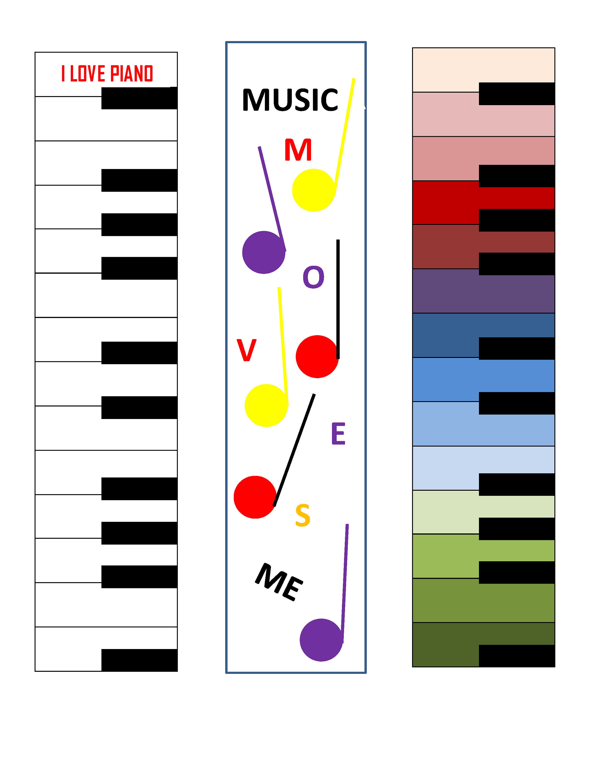 Piano Bookmarks - Etsy