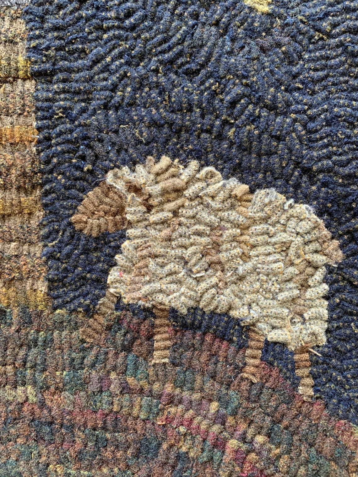 Rug Hooking PATTERN Log Cabin & Sheep 21.5 X 23.5 Etsy