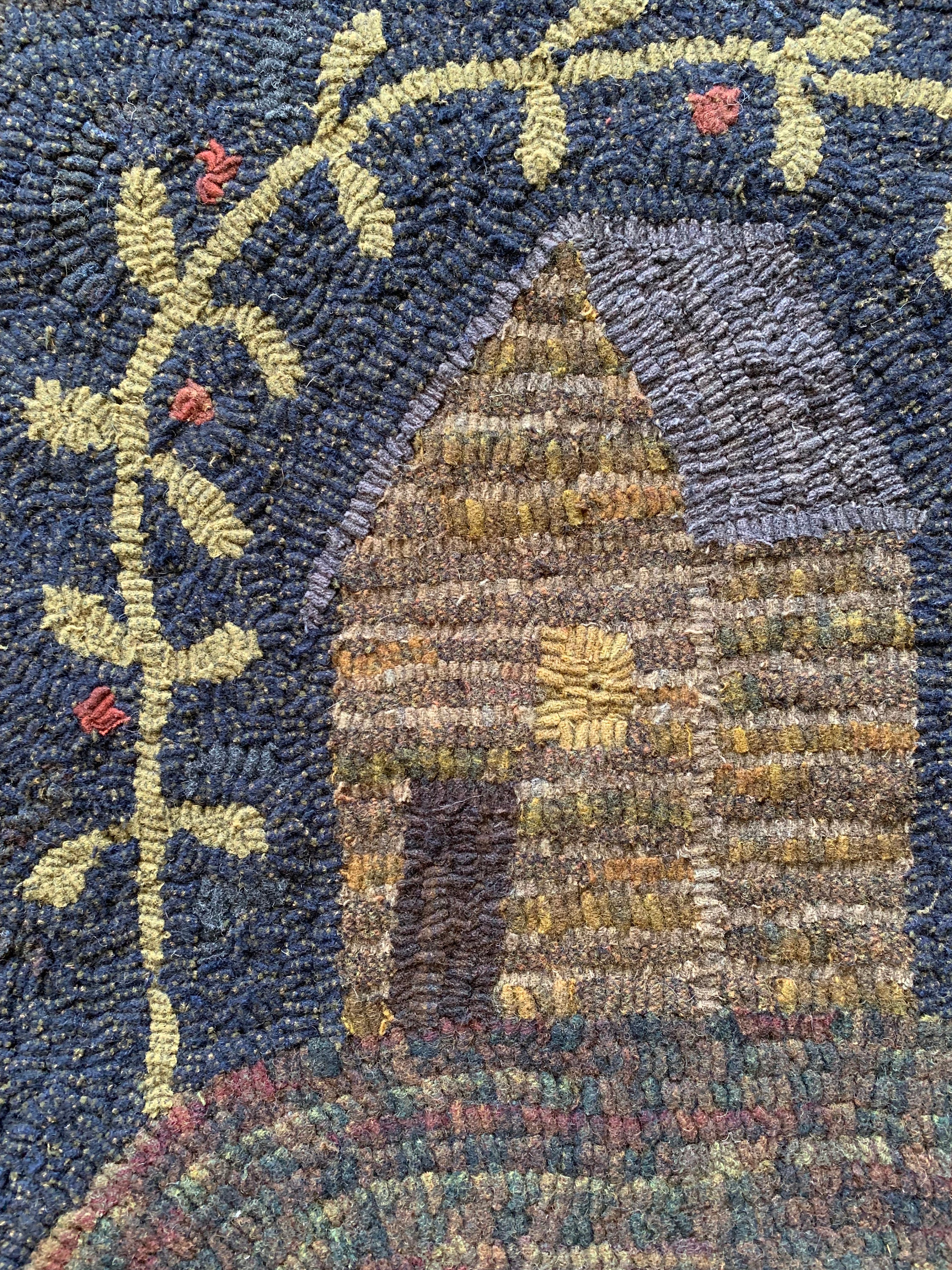 Rug Hooking PATTERN Log Cabin & Sheep 21.5 X 23.5 Etsy