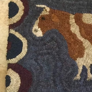 Rug Hooking Pattern, A Nice Cow, 11x20, 20x35, Primitive Hooked Rug ...