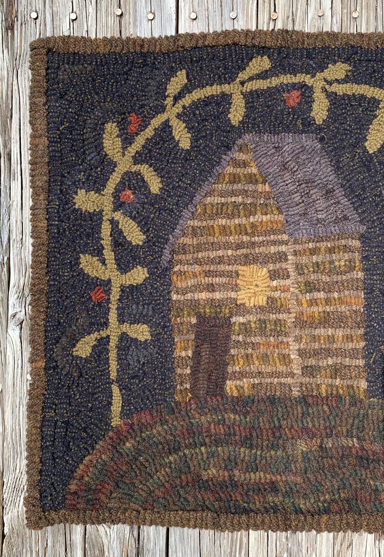 Rug Hooking PATTERN Log Cabin & Sheep 21.5 X 23.5 Etsy