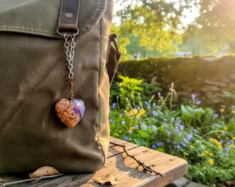 Verzauberte Erde und Amethyst Herz Charm