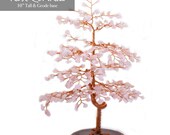 Feng Shui Tree of Life with Rose Quartz Leaves