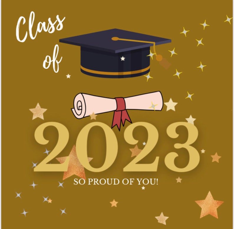 Graduation 2023 Printable Greeting Card PDF Etsy