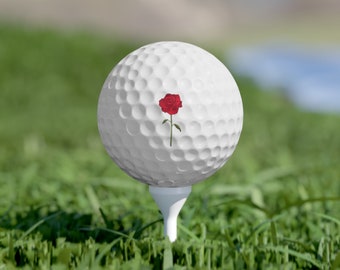 Rose Flower Golf Balls, 6pcs, gift for golfers, gift for mom, gift for dad, gift for her, gift for him