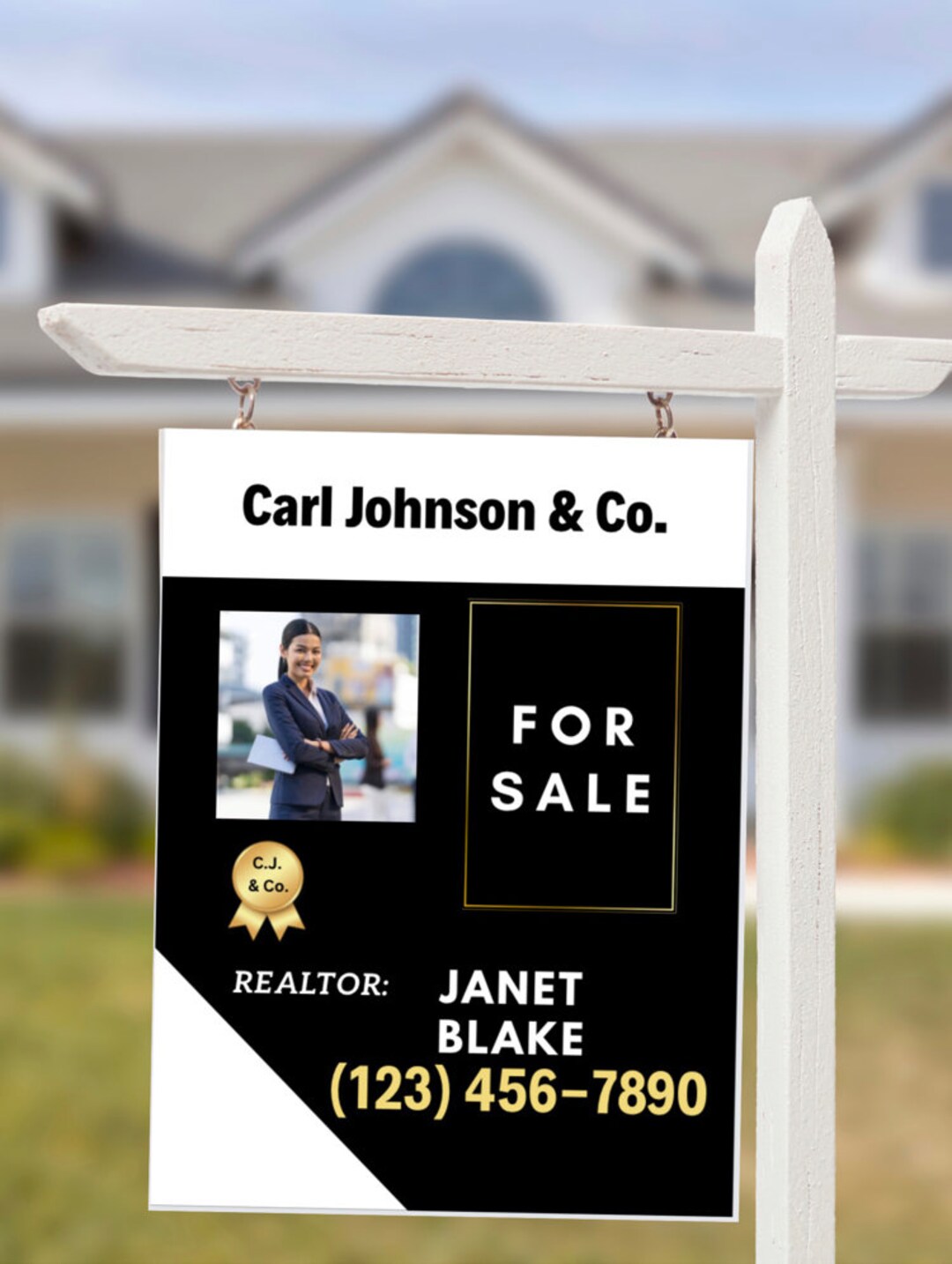 Real Estate Yard Sign Template for Sale Sign Template Canva Real