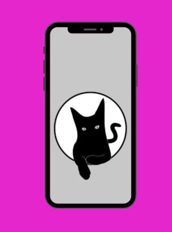 Download Minimalist Pattern Black Cat iPhone Wallpaper  Wallpaperscom