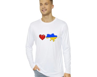 Camiseta Ucrania manga larga, Camiseta Ucrania manga larga para hombre
