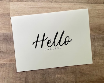 Hello Card: Modern Calligraphy Encouragement Card