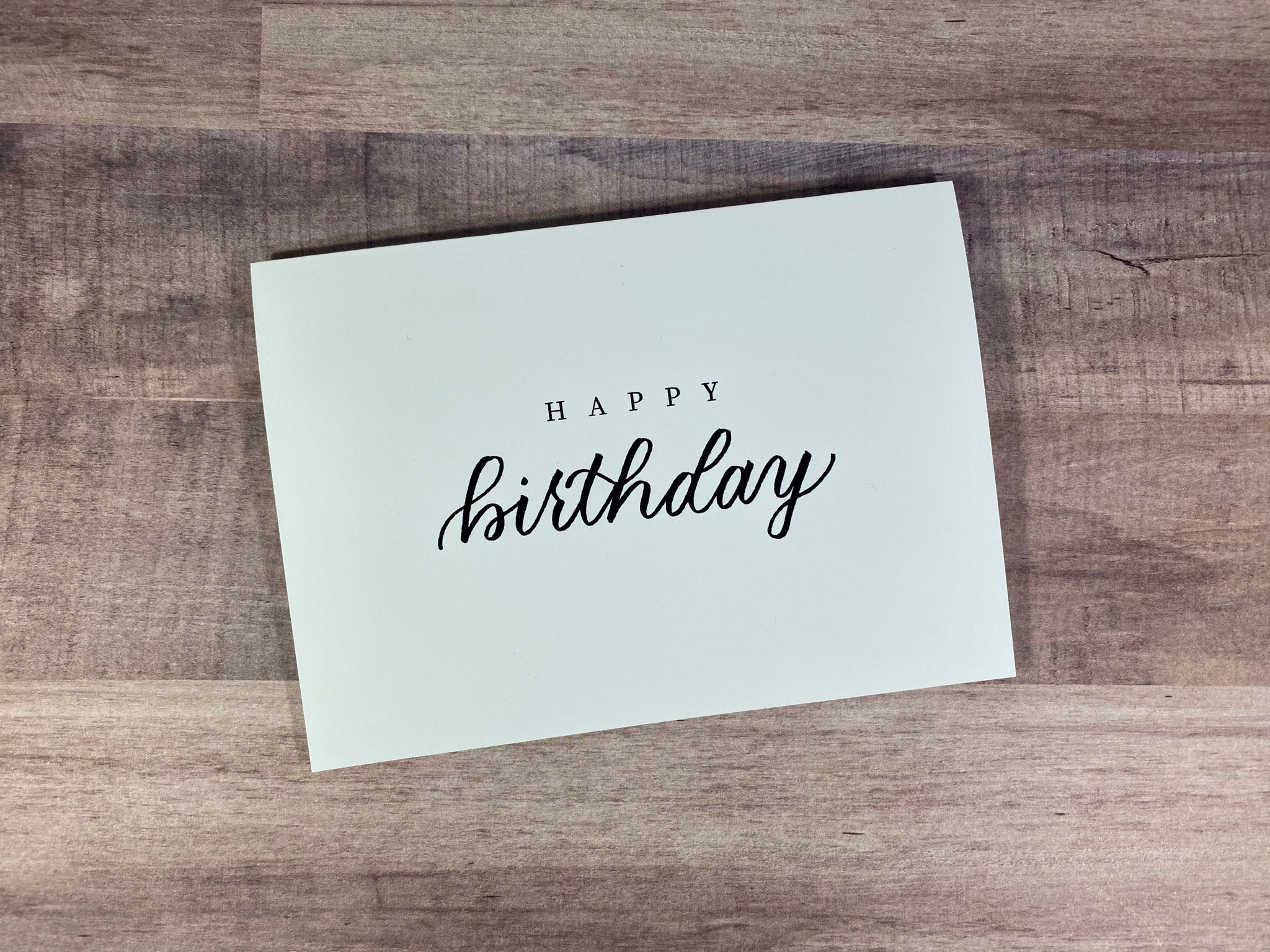 Birthday card sale calligraphy