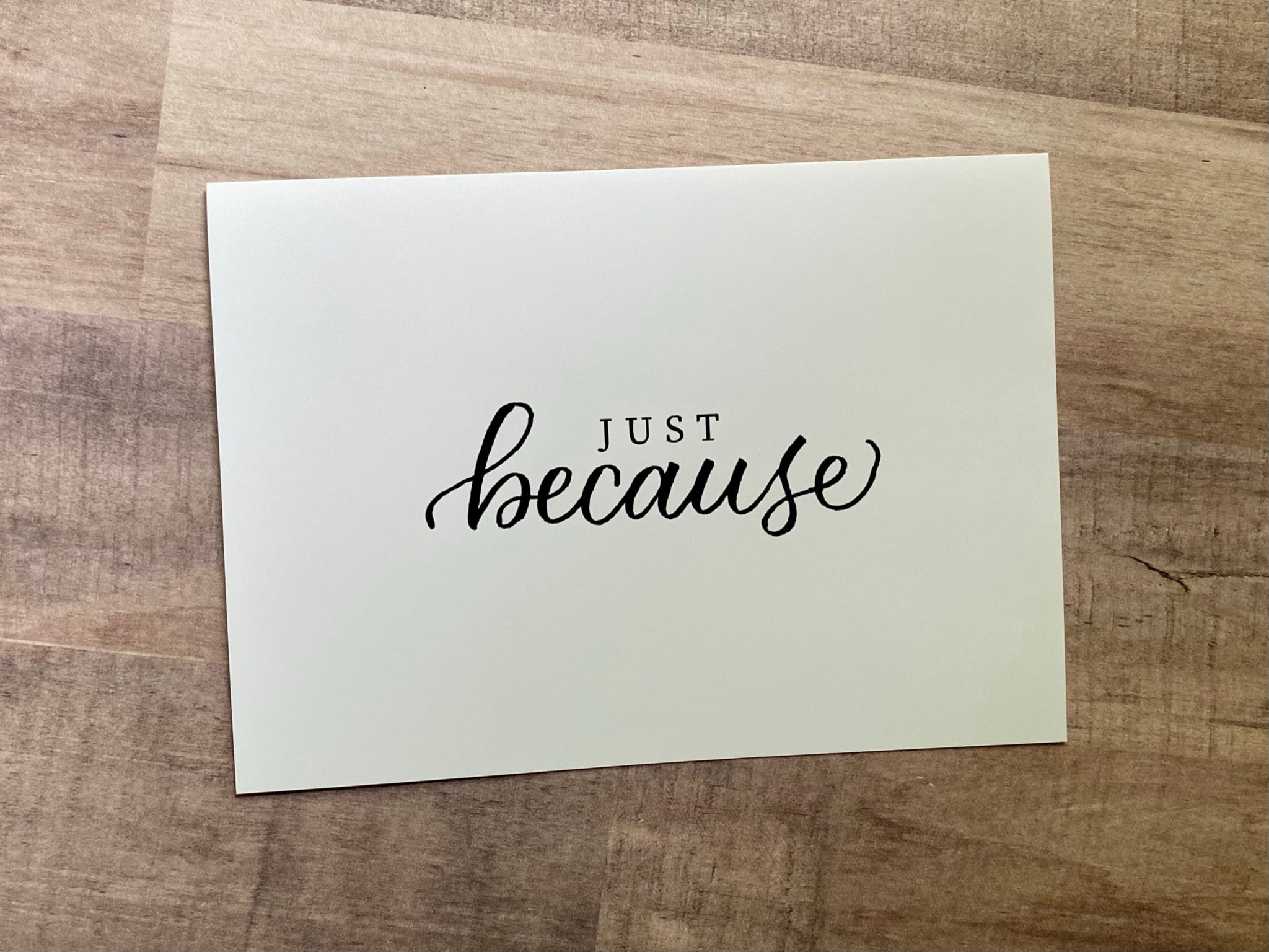 Just Because Card Winibee Designs Encouragement Card Modern Etsy