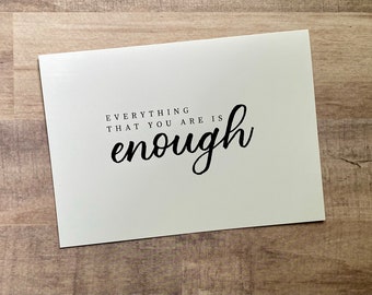 Encouragement Card: Modern Calligraphy, Thinking of You Card