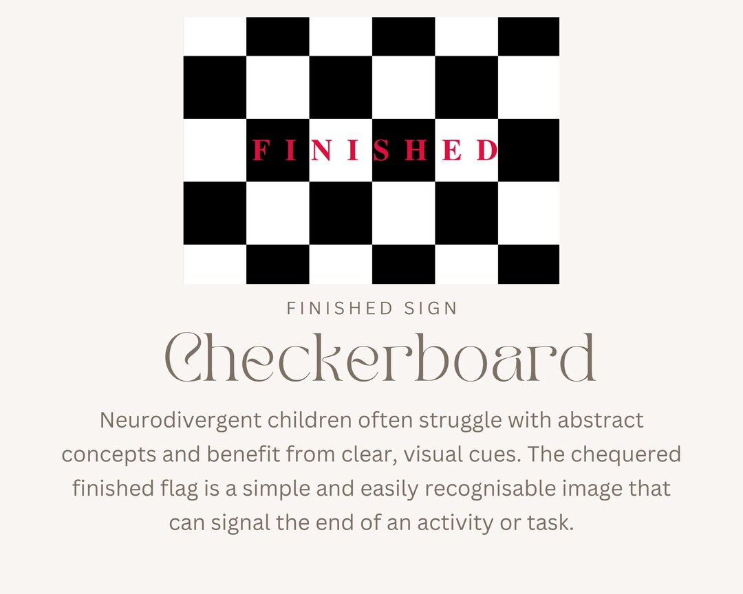 Checkerboard Sign | Autism Friendly | Autism-friendly Checkerboard ...