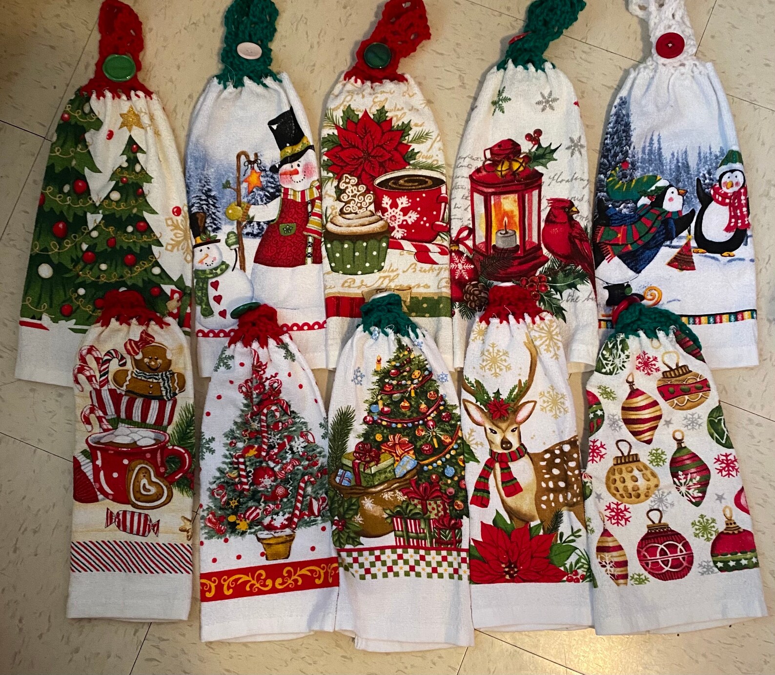 Christmas Hand Towels Etsy