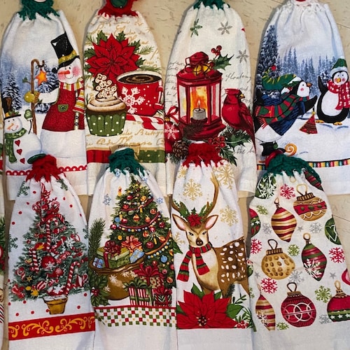 Christmas Hand Towels Etsy