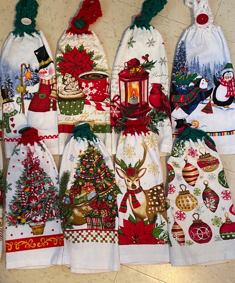 Christmas Hand Towels Etsy