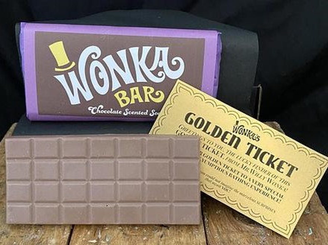 WONKA CHOCOLATE BAR Includes the Golden Ticket Also part of Etsy