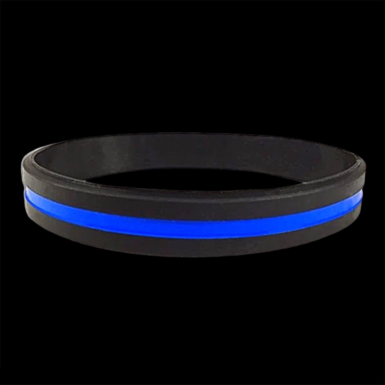 Thin Blue Line Silicone Bracelet Support Police Unisex Great - Etsy