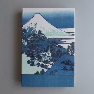 Japanese Goshuincho, Hokusai Katsushika "Fuji", Folding Stampbook, Washi Notebook, diary, 48pages, bellows fold, 18x12cm, gift, Japan, GO22