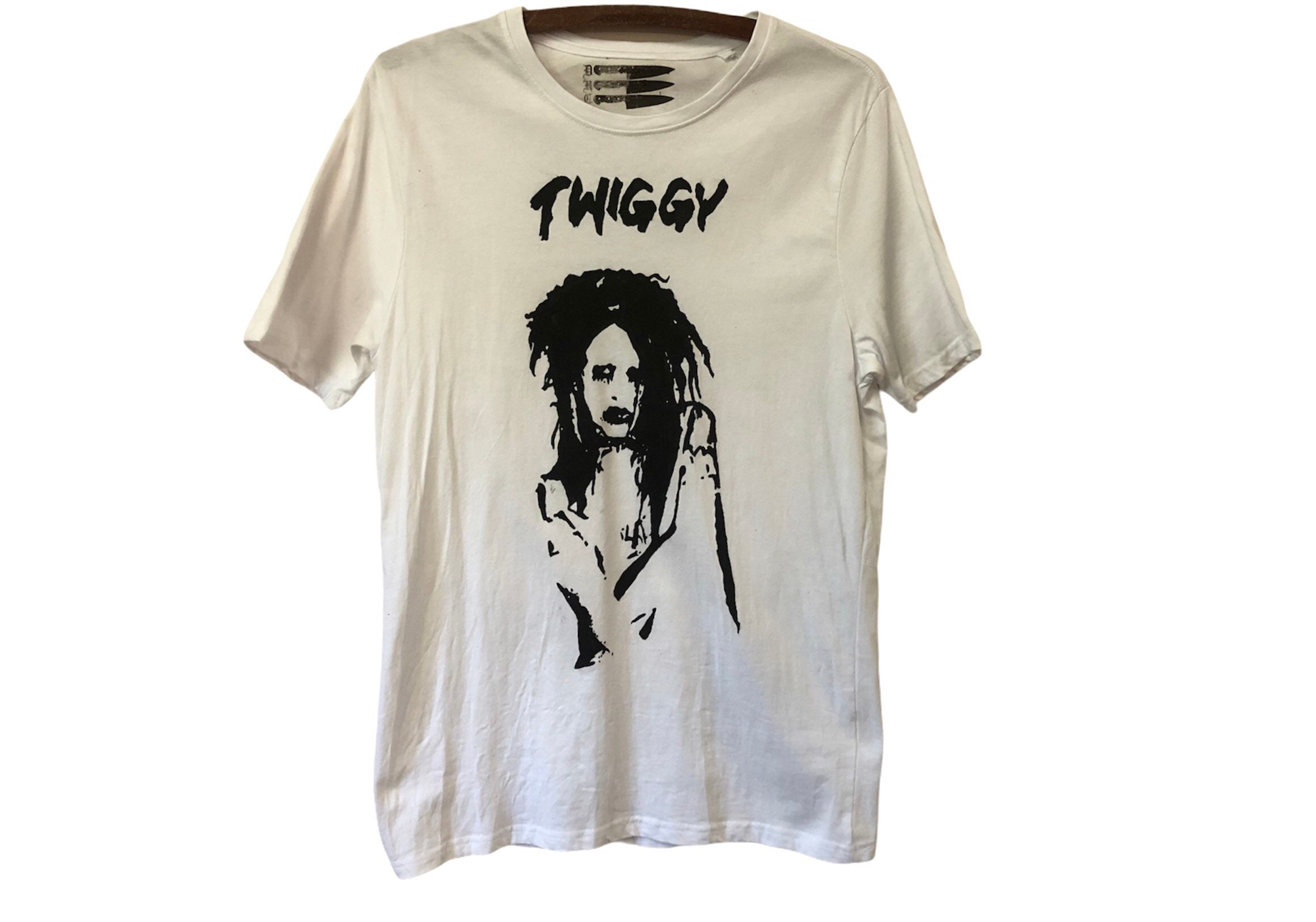 Hand Painted Twiggy Ramirez T Shirt, Unisex Marilyn Manson White 