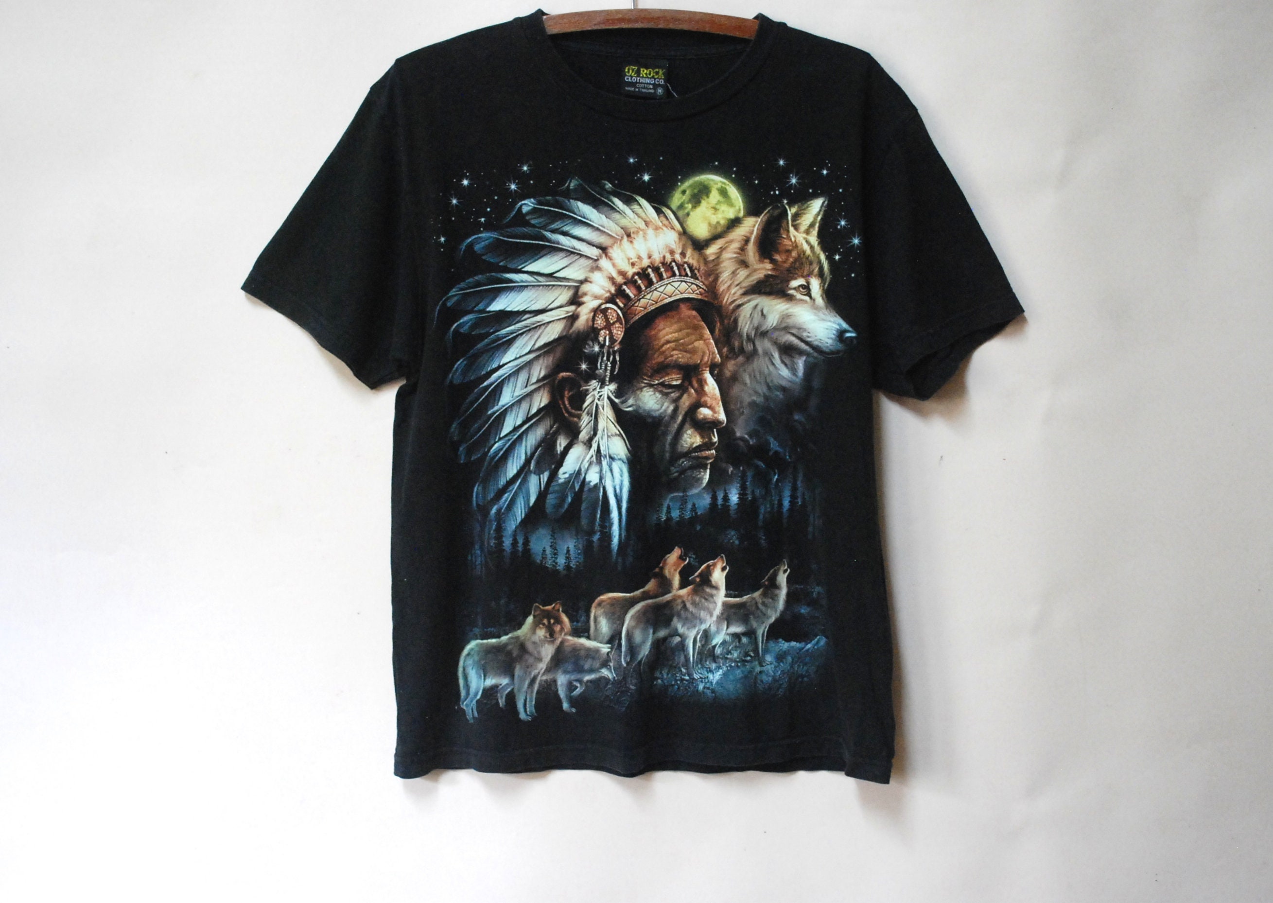 Nativi Americani Magliette Con I Lupi Lupo Indiano Tshirt Italia