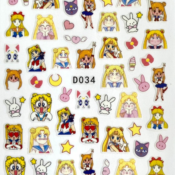 Nail Stickers Moon Etsy