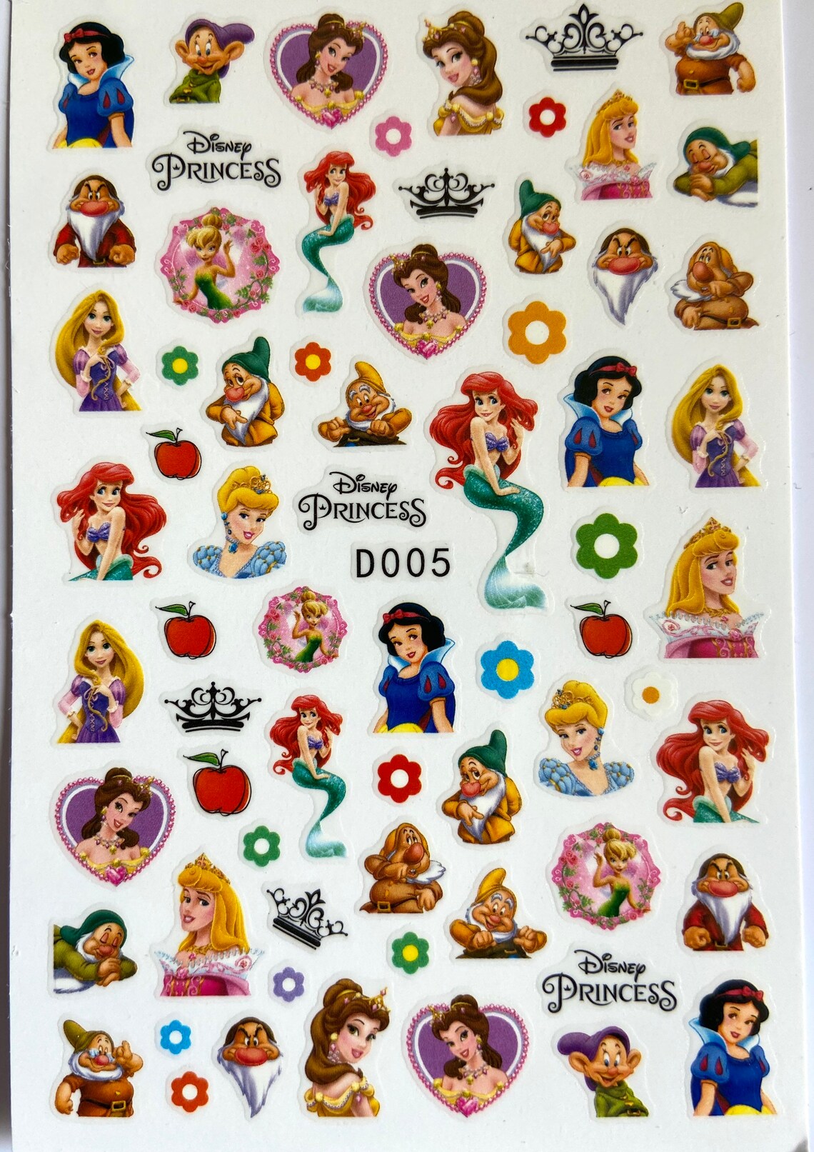 Princess Nail Decals/Stickers Etsy