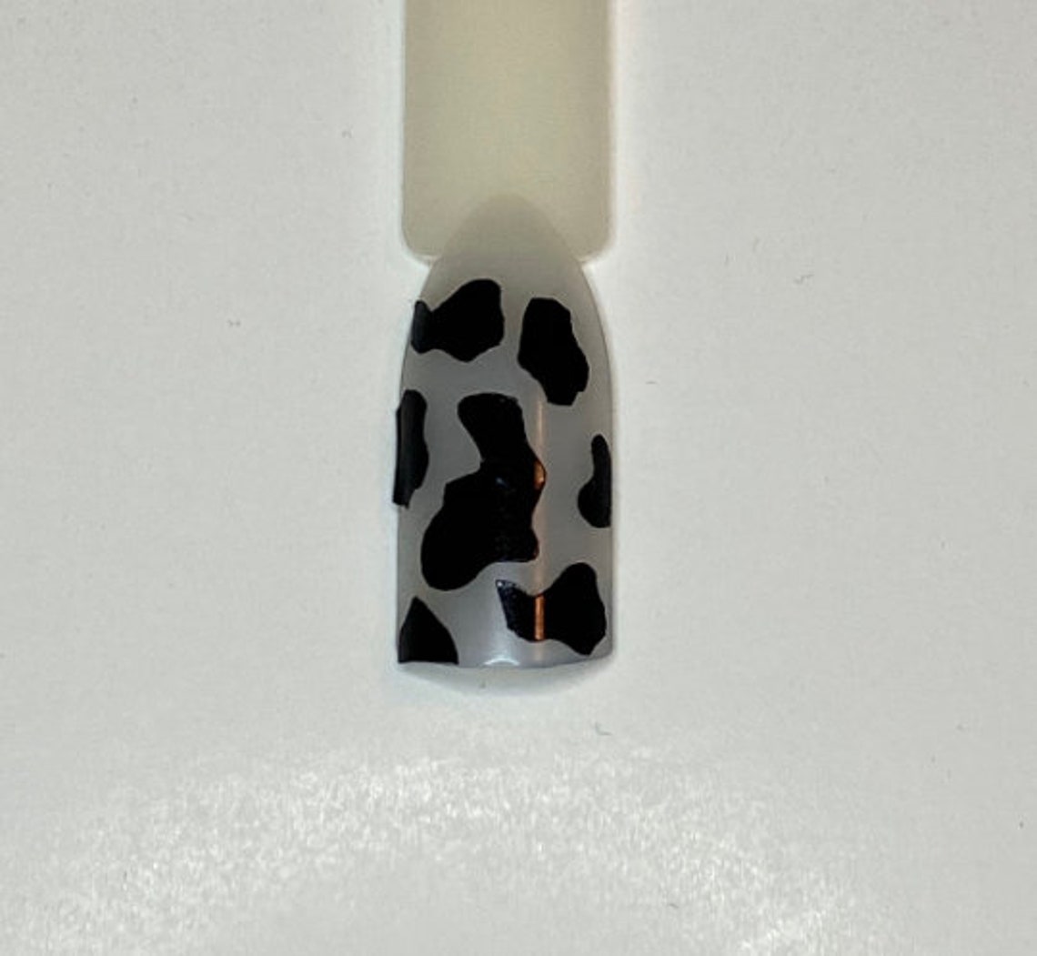 cow print vinyl nail decalsstickers etsy