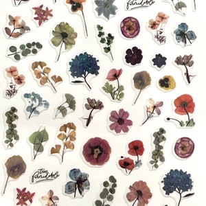 Assorted Dried Flowers Self Adhesive Nail Decals/Stickers