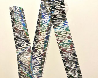 Holographic Zebra print Nail art transfer foil (2 ft)