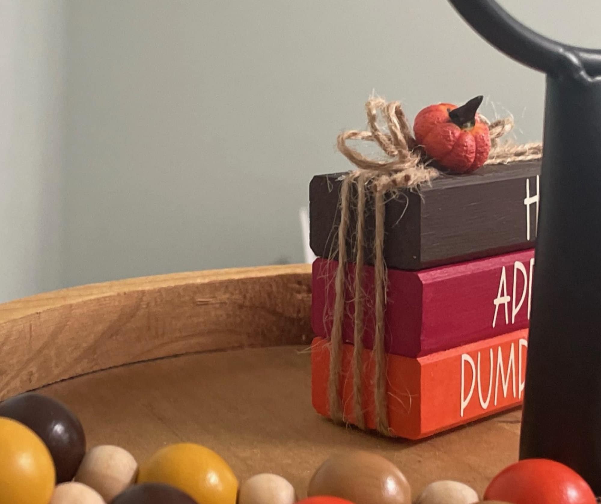 Mini Fall Wood Block Stack, Fall Tiered Tray Decor, Fall Gift, Small ...