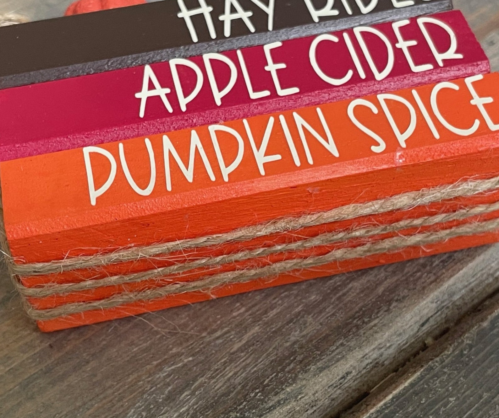 Mini Fall Wood Block Stack, Fall Tiered Tray Decor, Fall Gift, Small ...