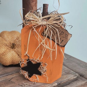 Rustic Wood Pumpkin, Distressed Wood Pumpkin, Fall Decor, Halloween Decor, Fall Tiered Tray, Wood Pumpkin, Primitive Pumpkin, Fall Gift