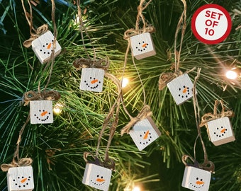 MINIATURE Snomen Ornaments, Miniature Snowmen, Snowman Ornaments, Christmas Ornaments, Mini Christmas Tree, Christmas Gifts, Gift Tags