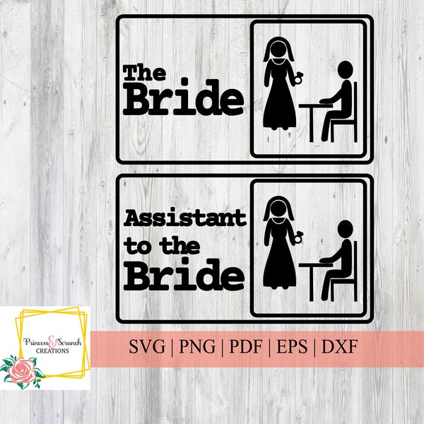 Bride and Assistant to the Bride Svg | The Office Inspired Cut File