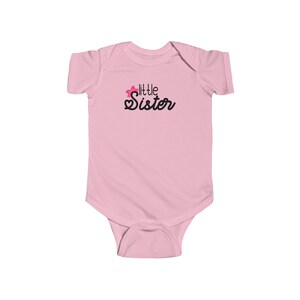 Little Sister | New Baby Sister | Infant Fine Jersey Bodysuit | Sibling Shirts