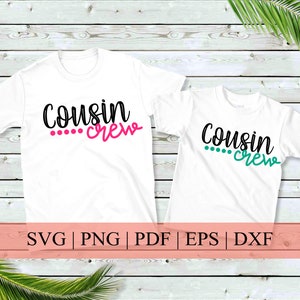 Cousin Crew SVG | Matching Family T-shirt Design | Kids Shirts | SVG Cut File for Cricut or Silhouette