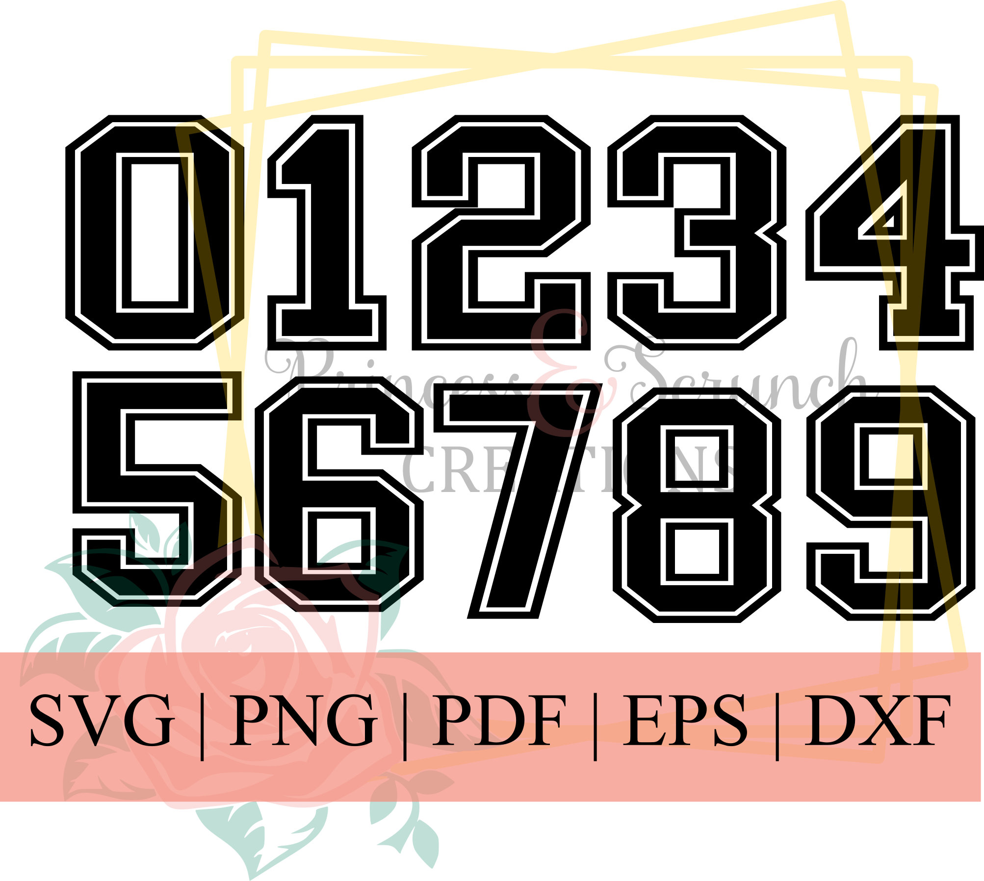 Sports Jersey Varsity Font Numbers SVG | mail.napmexico.com.mx