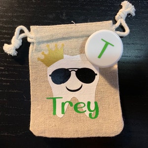 Personalized Tooth Fairy Bag/Tooth Fairy Keepsake/ Custom Tooth Fairy Sack and Jar