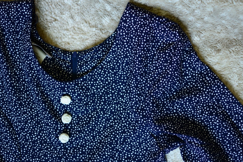girls youth 14 vintage nineties blue and white print jumpsuit My Michelle petite heart embellished playsuit