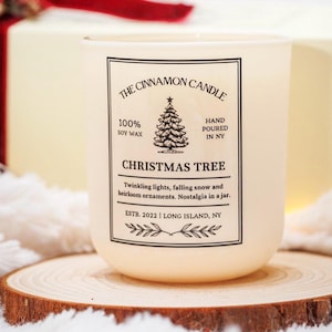Christmas Tree Soy Candle |Luxury Natural Candlel Crackling Wooden Wick|Holiday Candle| Christmas Gift| Wooden Wick Candle | Soy Candle