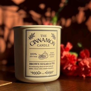 Brown Sugar & Fig Soy Candle |Luxury Natural candle |Holiday Candle| Christmas Gift| Wooden Wick Candle | Soy Candle