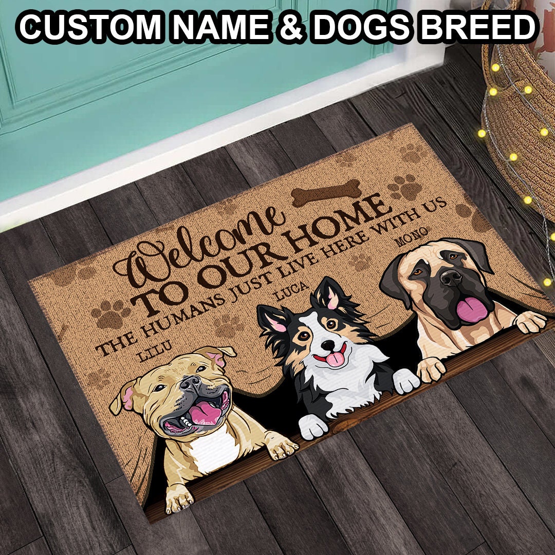 Personalized Dog Doormat To Our Home Doormat Dog Etsy