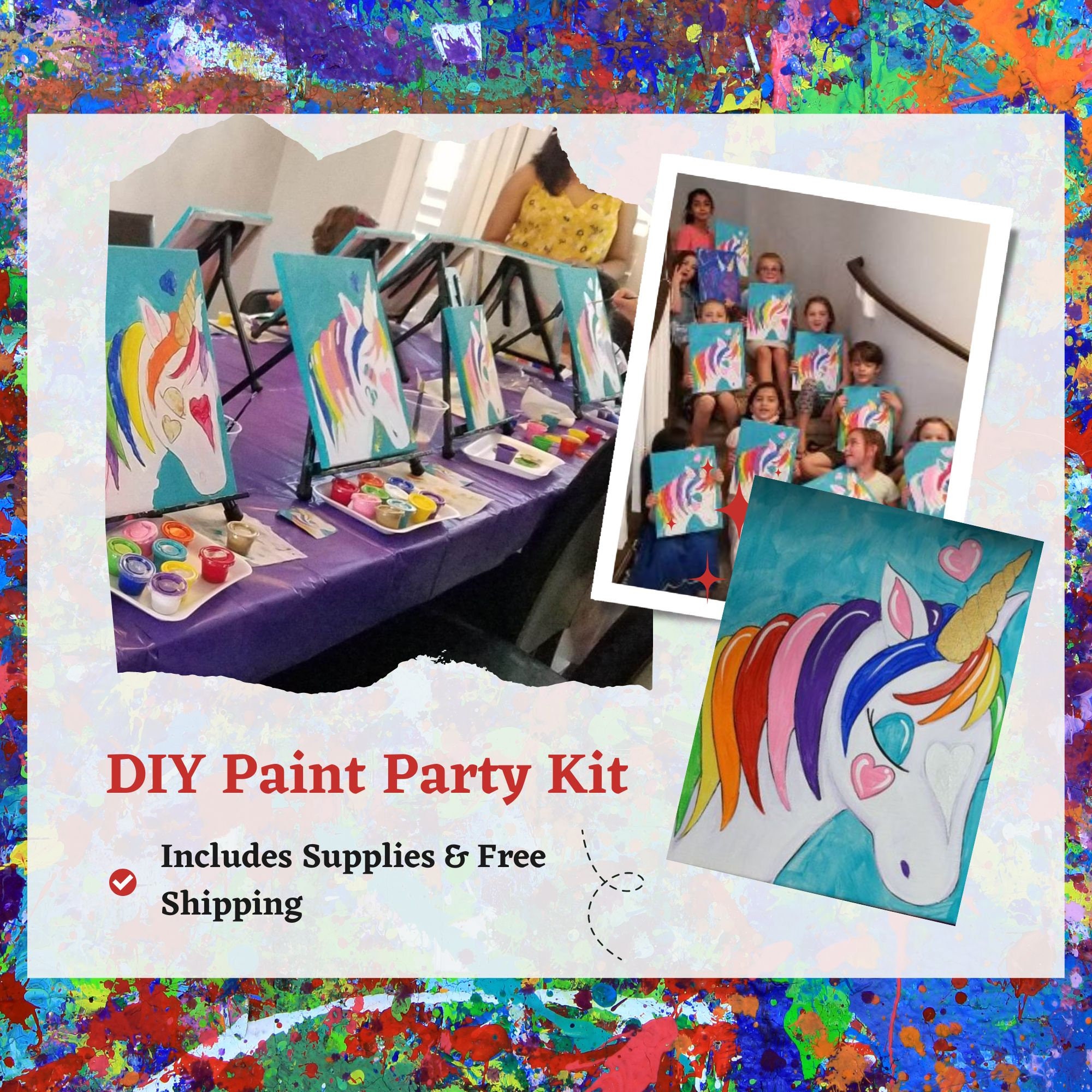 Kids Painting Kit DIY Art Kit Kids Painting Party Kit Cinco 