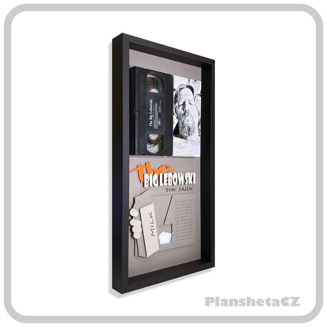 The Big Lebowski Movie Poster in a Frame Genuine Video Etsy
