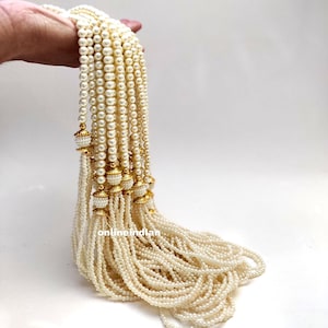 50 Stück Milni Haar, Perlen Haar, Baraati Haar, Willkommen Mala, Swagat Mala, Frauen Mala, Hochzeit Moti Mala, Empfang Mala, Hochzeitsfeier
