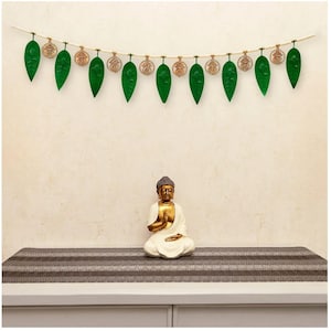 Ganesh Patta Lotus Toran  - Auspicious Door Hanging for a Blessed Home, Door Decoration Toran, Bandhandwar, Dwar Toran, Gatepiece