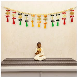 Lotus Hanging Toran - Auspicious Door Hanging for a Blessed Home, Door Decoration Toran, Bandhandwar, Dwar Toran, Gatepiece