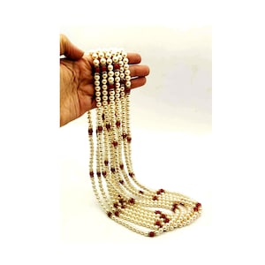 50 Stück Milni Haar, Perlen Haar, Baraati Haar, Willkommen Mala, Swagat Mala, Frauen Mala, Hochzeit Moti Mala, Empfang Mala, Hochzeitsfeier